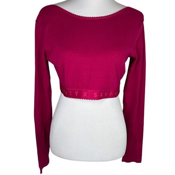 SAVAGE X FENTY Crop Top, NWT, Size XL, Pink - Picture 1 of 9
